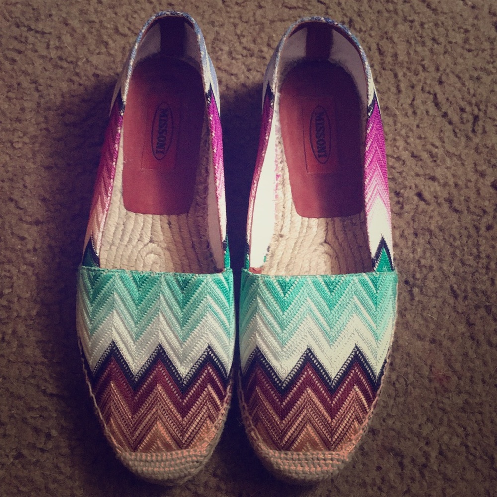 Missoni patterned slip-on’s
